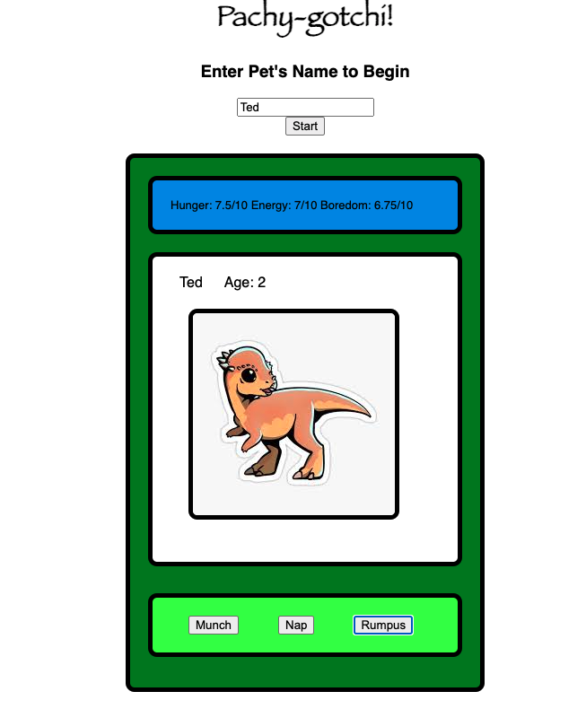 Pachy-Gotchi Screenshot